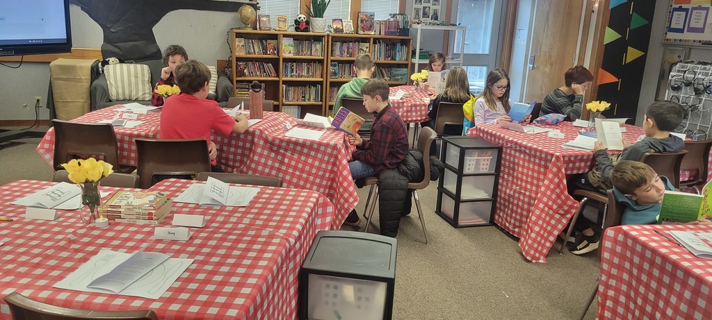 Students working on fractions